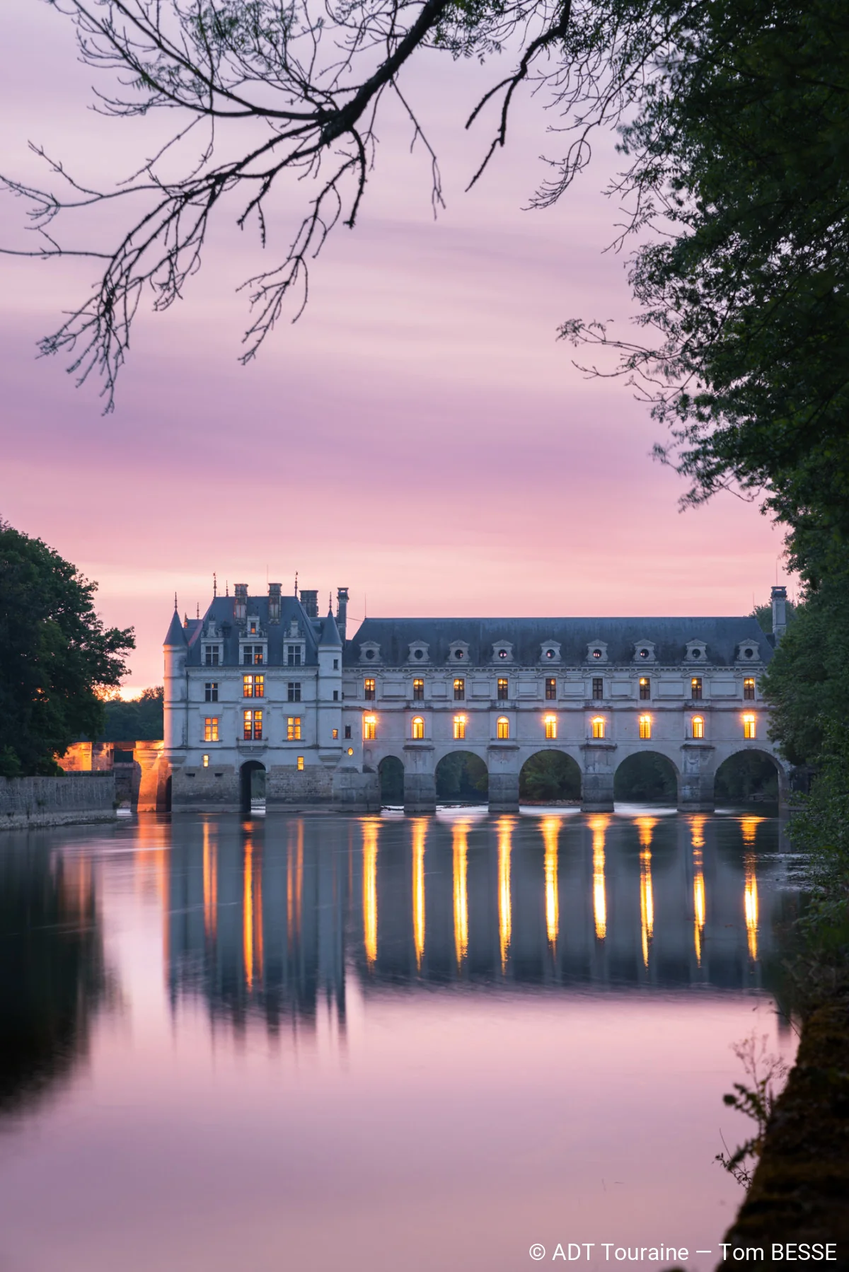 chateau de la loire - chateau de chenonceau de nuit 